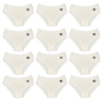 شورت زنانه برهان تن پوش مدل اسلیپ 03 بسته 12 عددی رنگ سفید