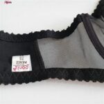 سوتین زنانه پانیذ مدل فنردار گیپوری کد 66397-2 رنگ مشکی