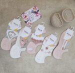 جوراب زیر قوزکی وسط گل شیشه ای کد n-1035