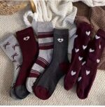 جوراب ساقدار آلبالویی کد n-1315 - Image 3