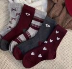 جوراب ساقدار آلبالویی کد n-1315