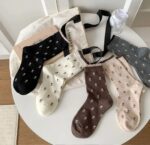 جوراب ساقدار گل گلی کد n-1363 - Image 3