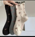 جوراب ساقدار گل گلی کد n-1425