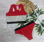 ست نیم تنه و شورت قرمز بدون پد n-9140 (سایزL) مناسب 36و38