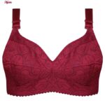 سوتین زنانه ماییلدا مدل بدون فنر کد 5053 رنگ زرشکی