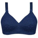 سوتین زنانه ماییلدا مدل شکوفه بدون فنر کد 5054 رنگ سرمه ای