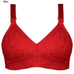 سوتین زنانه ماییلدا مدل گیپور گلدار بدون فنر کد 5038 رنگ قرمز