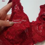 سوتین زنانه ماییلدا مدل گوشواره ای فنردار کد 5076 رنگ زرشکی