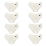 شورت زنانه برهان تن پوش مدل اسلیپ 03 بسته 8 عددی رنگ سفید