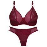ست شورت و سوتین زنانه کارنا رز مدل فنردار کد 5032-2001 رنگ زرشکی