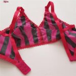 سوتین زنانه ماییلدا مدل راه‌راه بدون فنر کد 5046 رنگ سرخابی