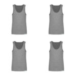 زیرپوش رکابی مردانه برهان تن پوش مدل MEL-01 بسته 4 عددی