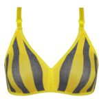 سوتین زنانه ماییلدا مدل راه‌راه بدون فنر کد 5046 رنگ زرد