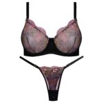 ست شورت و سوتین زنانه کارنا رز مدل فنردار کد 5035-5005-1 رنگ مشکی