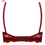 سوتین زنانه ماییلدا مدل گوشواره ای فنردار کد 5076 رنگ زرشکی