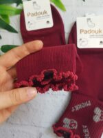 جوراب نیم ساق آلبالویی کد n-1384 - Image 3