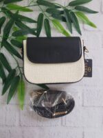 کیف کنفی سفید-مشکی زنانه کد n-1412