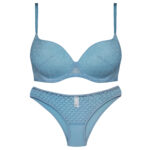 ست شورت و سوتین زنانه برتا مدل فنردار قلبی کد 5132-6020-HBL رنگ آبی روشن
