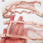 ست شورت و سوتین زنانه برتا مدل فنردار کد 5108-4032-P رنگ گلبهی به همراه نگهدارنده جوراب