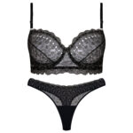 ست شورت و سوتین زنانه برتا مدل فنردار کد 5123-2082-BB رنگ مشکی