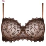 ست شورت و سوتین زنانه برتا مدل فنردار کد 5100-2420-BR رنگ قهوه ای