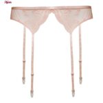 ست شورت و سوتین زنانه برتا مدل فنردار کد 5108-4032-P رنگ گلبهی به همراه نگهدارنده جوراب