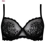 ست شورت و سوتین زنانه برتا مدل فنردار کد 5100-2420-AB رنگ مشکی