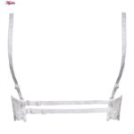 ست شورت و سوتین زنانه برتا مدل فنردار کد 5108-4032-W رنگ سفید به همراه نگهدارنده جوراب