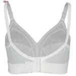 سوتین زنانه لین مدل 412 سه تکه زنبوری کش پهن رنگ سفید