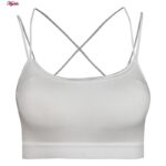 نیم تنه ورزشی زنانه ماییلدا مدل پددار پشت ضربدری کد 5084 رنگ سفید