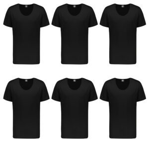 زیرپوش آستین دار مردانه برهان تن پوش مدل 1002-6 رنگ مشکی بسته 6 عددی