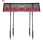 ست شورت و سوتین زنانه برتا مدل فنردار کد 5107-4030-RB رنگ مشکی به همراه نگهدارنده جوراب