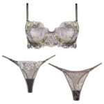 ست شورت و سوتین زنانه برتا مدل فنردار کد 5100-2420-GP رنگ نسکافه ای بسته 3 عددی