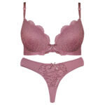 ست شورت و سوتین زنانه پدلی مدل بند متحرک فنردار کد 5118-P138 رنگ کالباسی