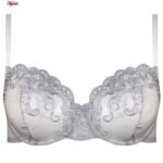 ست شورت و سوتین زنانه برتا مدل فنردار کد 5103-2020-NO رنگ طوسی