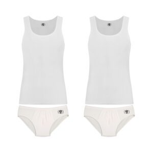 ست شورت و زیرپوش مردانه برهان تن پوش کد 001 بسته 2 عددی