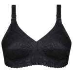 سوتین زنانه ماییلدا مدل گیپور گلدار بدون فنر کد 5038 رنگ مشکی