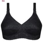 سوتین زنانه ماییلدا مدل گیپور گلدار بدون فنر کد 5038 رنگ مشکی