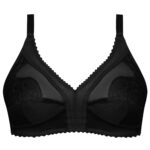 سوتین زنانه ماییلدا مدل بدون فنر گیپور گلدار کد 5056 رنگ مشکی