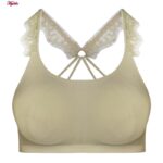 نیم تنه ورزشی زنانه ماییلدا مدل پددار پشت ضربدری کد 5081 رنگ کرم