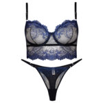 ست شورت و سوتین زنانه برتا مدل فنردار کد 5113-2088-QB رنگ مشکی