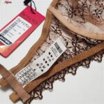 ست شورت و سوتین زنانه برتا مدل فنردار کد 5104-4041-BR رنگ قهوه ای به همراه نگهدارنده جوراب