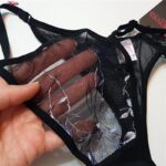 ست شورت و سوتین زنانه برتا مدل فنردار گل آبی کد 5100-2420-BT رنگ مشکی