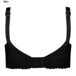 سوتین زنانه ماییلدا مدل دانتل پروانه کش پهن بدون فنر کد 5058 رنگ مشکی