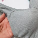 نیم تنه ورزشی زنانه ماییلدا مدل کبریتی پددار کد 5083 رنگ طوسی