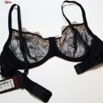 ست شورت و سوتین زنانه برتا مدل فنردار کد 5106-4010-B رنگ مشکی به همراه نگهدارنده جوراب