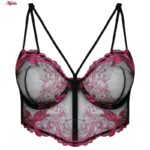 ست شورت و سوتین زنانه برتا مدل فنردار کد 5112-2511-EB رنگ مشکی