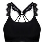 نیم تنه ورزشی زنانه ماییلدا مدل پددار پشت ضربدری کد 5081 رنگ مشکی