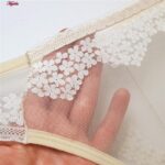 ست شورت و سوتین زنانه برتا مدل شکوفه بهاری فنردار کد 5121-6050-CC رنگ کرم