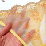 ست شورت و سوتین زنانه پدلی مدل فنردار کد 5116-P302 رنگ زرد